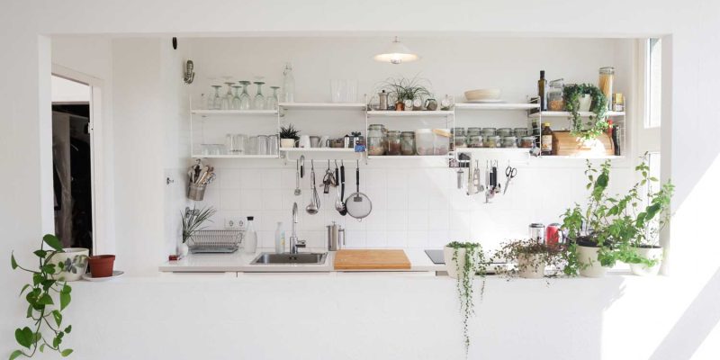 Kitchen decluttering - Have all the dishes done and put them away before you begin